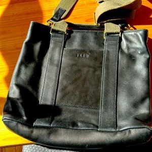 FEED black leather bag